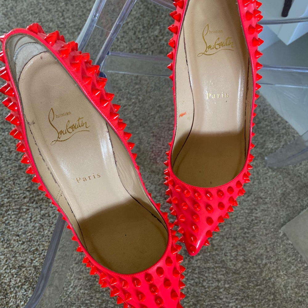 Sexy hot pink studded Louboutin!
